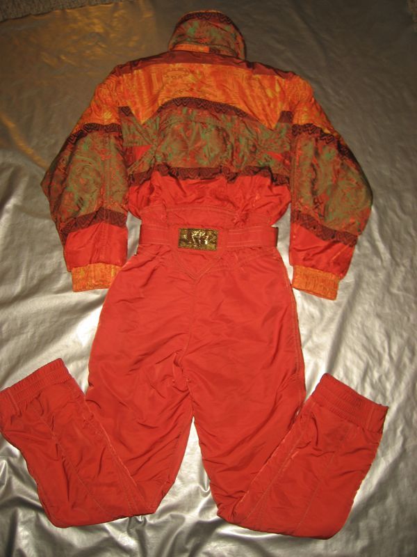 EMMEGI WOMENS SKI SUIT Orange One Piece Insulated AUSTRIA $1200 34 4 