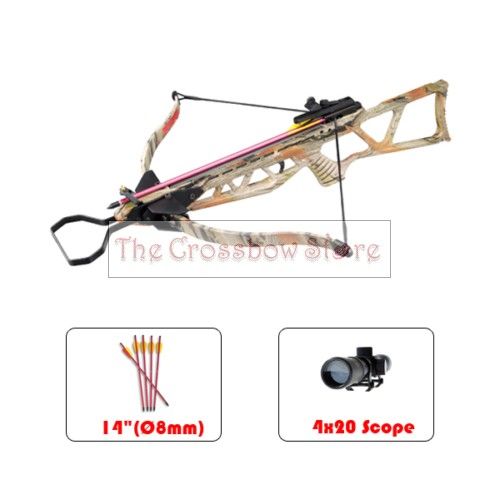 130 lbs Camo Green Foldable Limb Hunting Crossbow Scope  